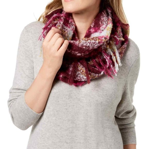 Charter Club Boucle Plaid Infinity Scarf New 34.50 - Picture 2 of 7